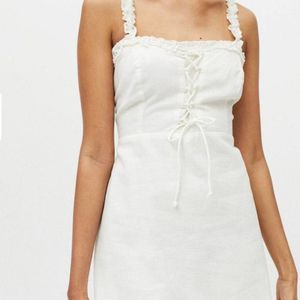 UO Robin Lace-up Mini Dress